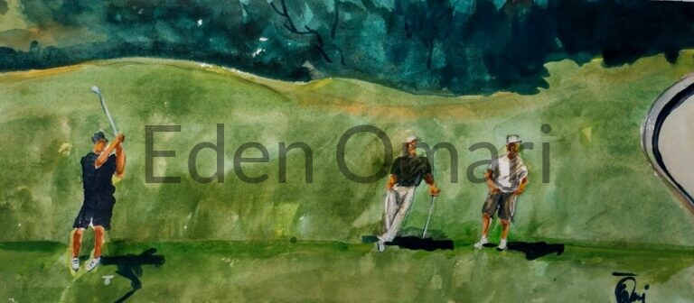 3 Golfers 8×17 $225