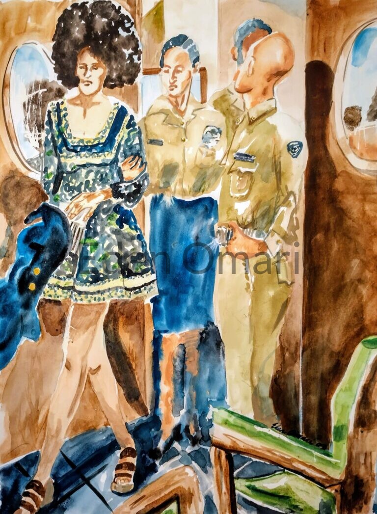 Arrest of Angela and the Peacoat 18×24 NFS 0303034A
