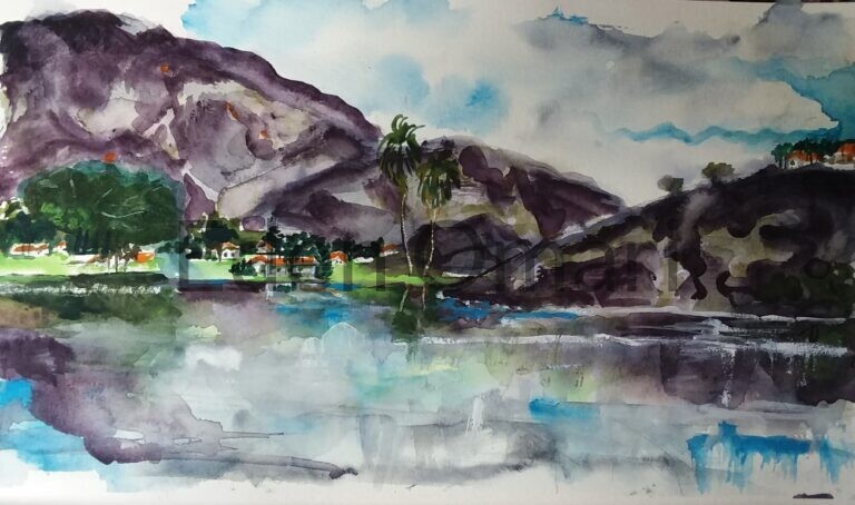 Reflections of Lavender Mountain 9×16 $1100 2108/11