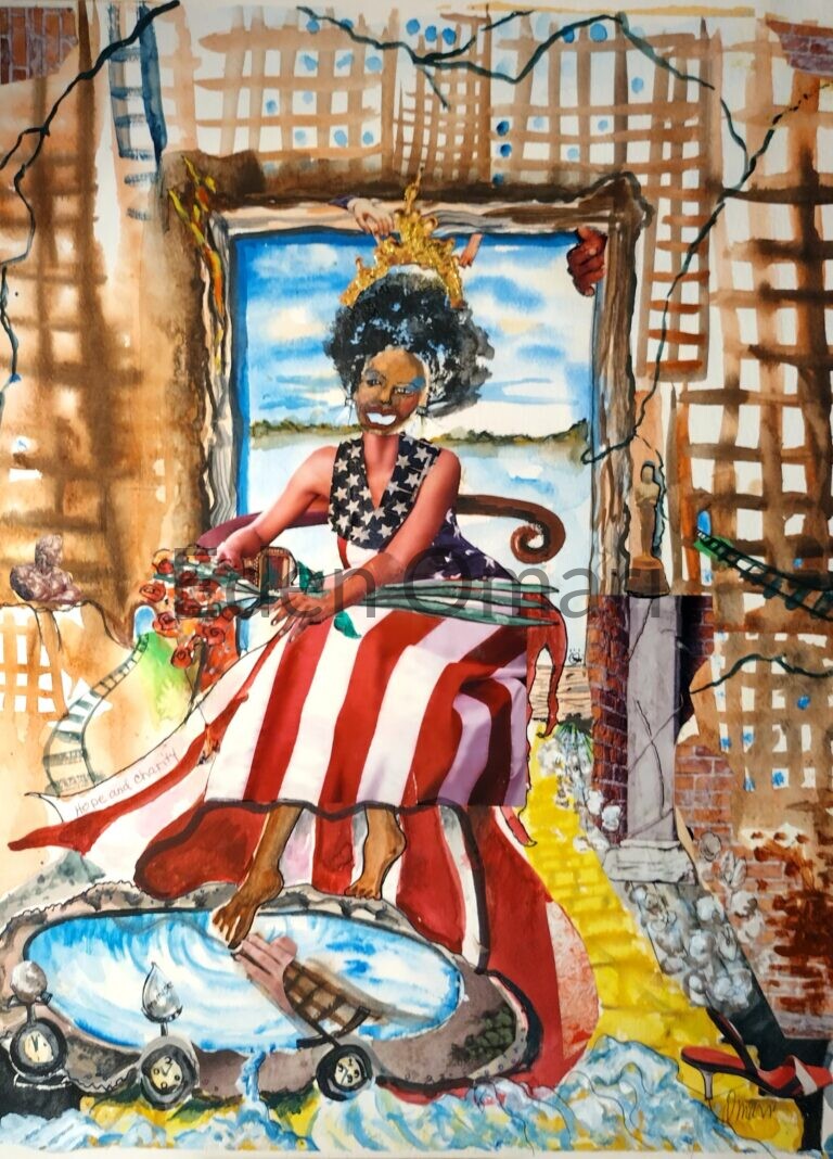 Miss Black America I The Way She Is (collage) 18×24 NFS Collage