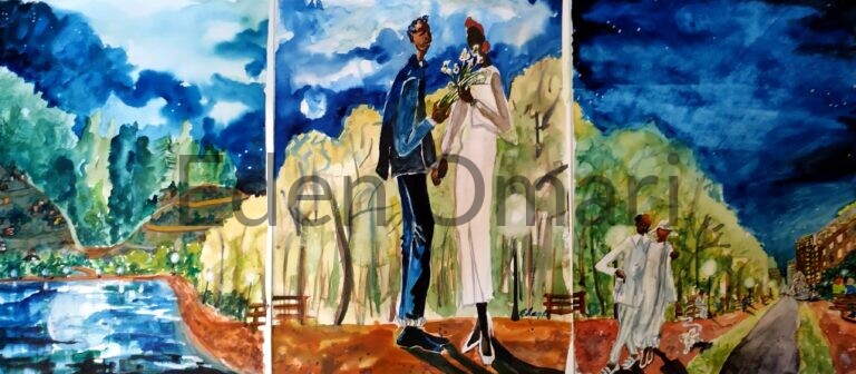 Moonlight Serenade George and Alice In the Park 24×54