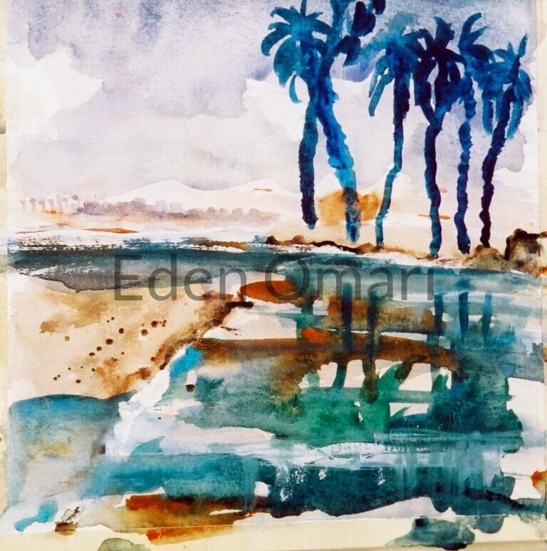 Ocean Palms Blue