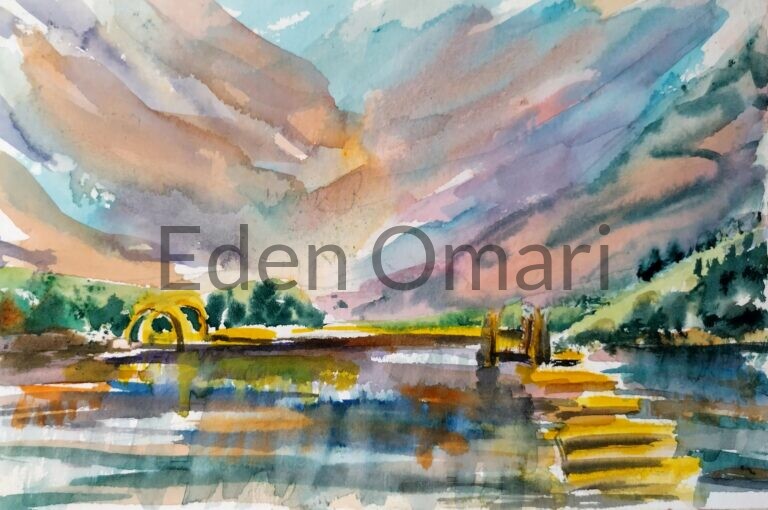 Oregon Dock During Morning 6×9 $150 199470