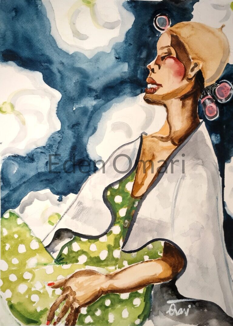 Rollerwoman Rose 16×20